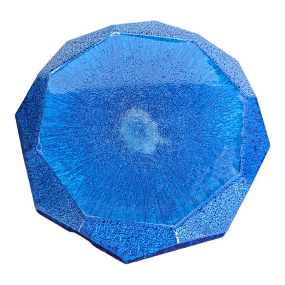 Epoxy Ashtray Custom Metallic Blue - Picture 4 of 5